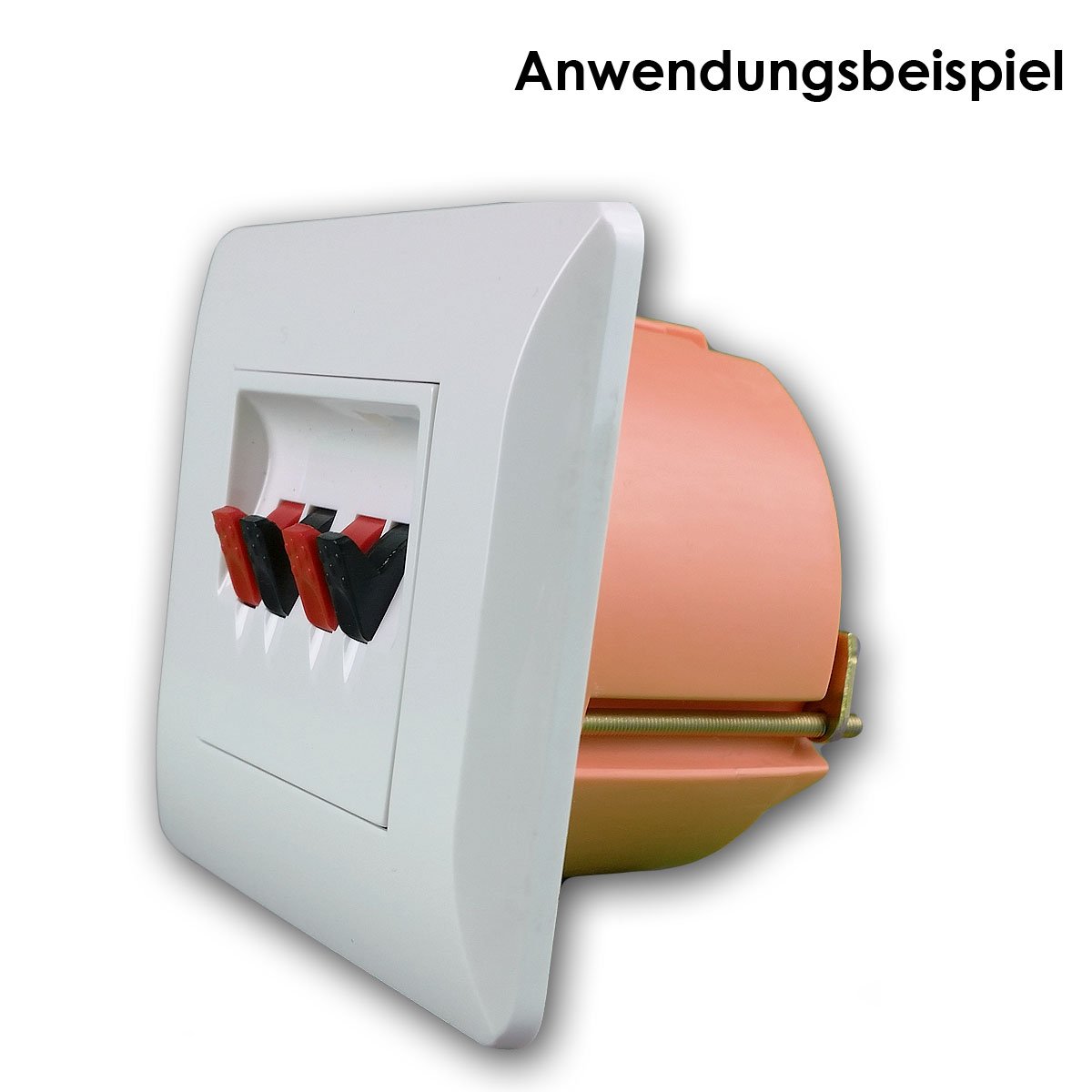 Dynavox Lautsprecher-Anschlussdose 4-fach In Weiß - Wandblende Für Deine Einbau-Lautsprecher