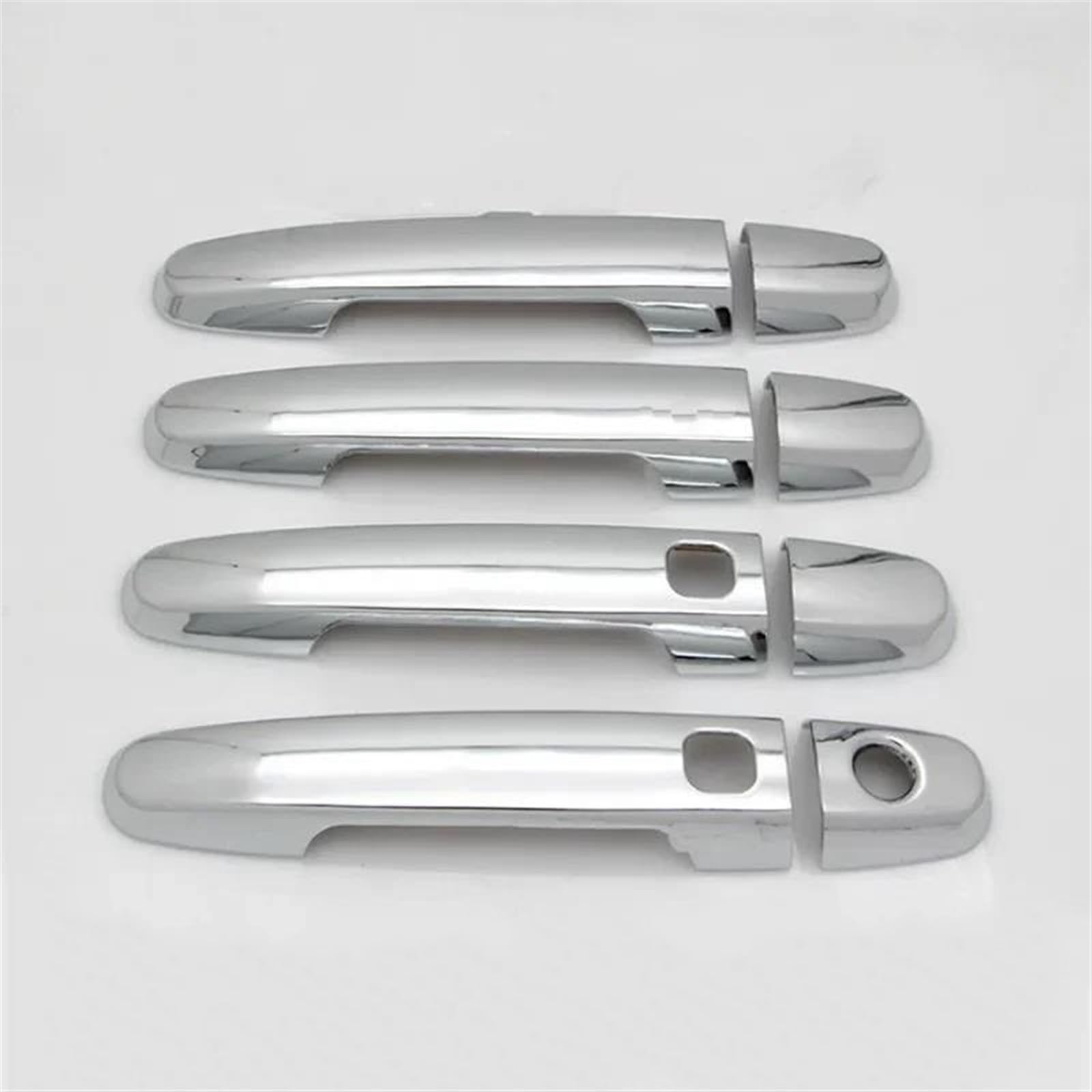 Csspdm Silver B Gloss Black Chrome Car Door Handle Cover Trim For Peugeot 108 2014 2015 2016 2017 2018 2019 Styling Accessories(Silver B)