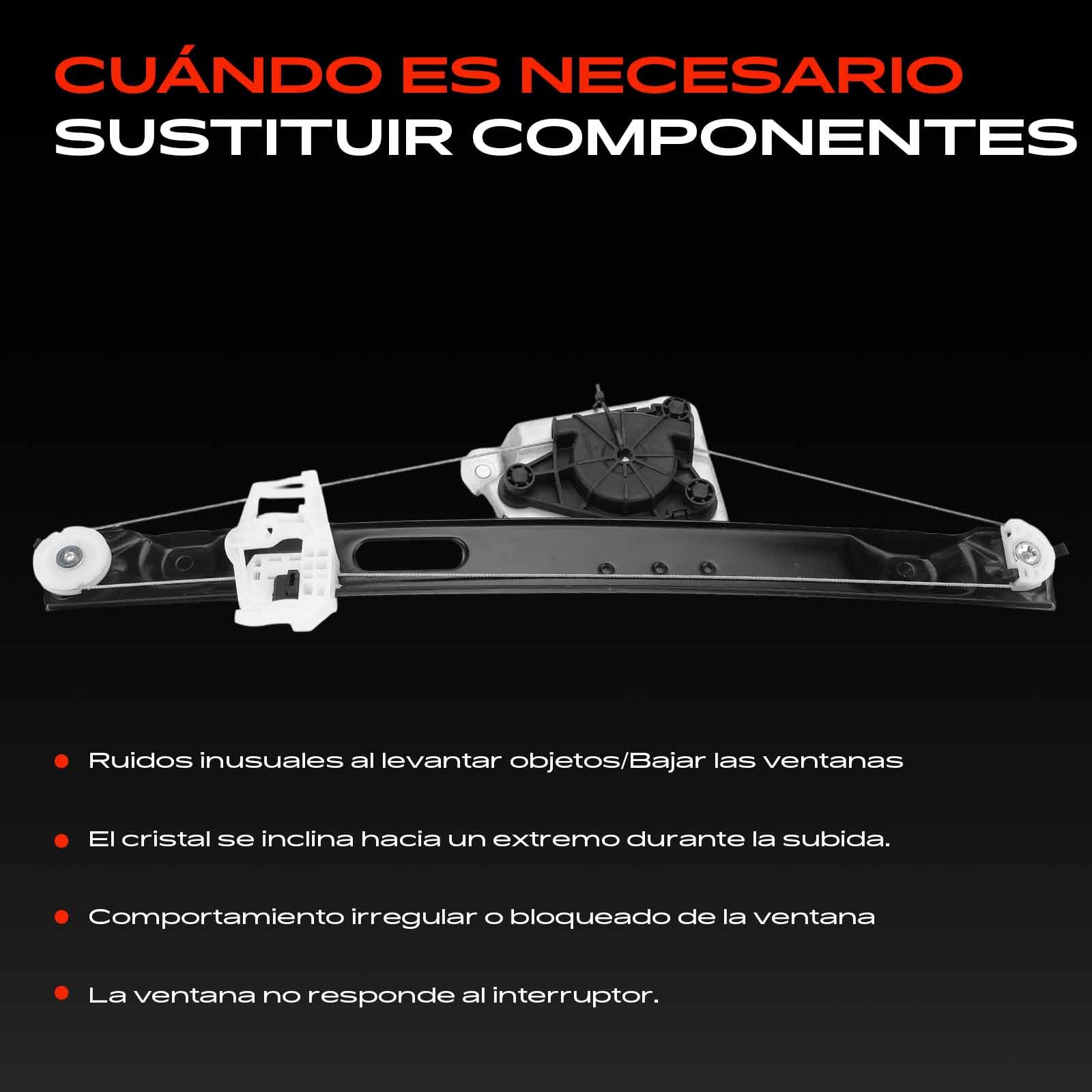 Frankberg Elevalunas Mecanismo elevalunas Eléctrico sin Motor Trasero derecho Sin placa 4/5-Puerta Compatible con Serie 3 Touring E91 Serie 3 E90 Replace# 51357140590