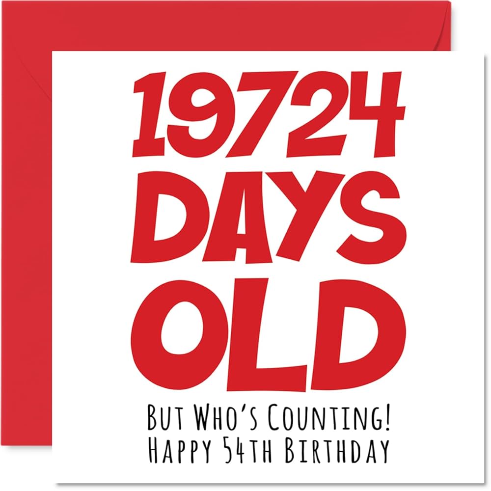 Amazon | 54歳の誕生日カード メンズ レディース Him Her