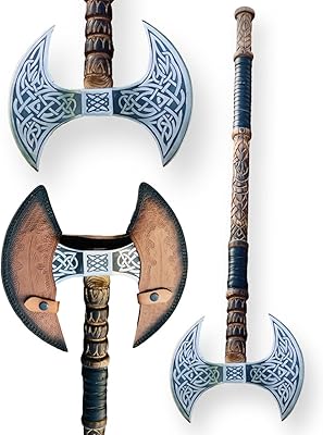 Tête De Hache Viking Double Tranchant – Forgée à La Main – Noir – Warriorsoutfit 1,034kg