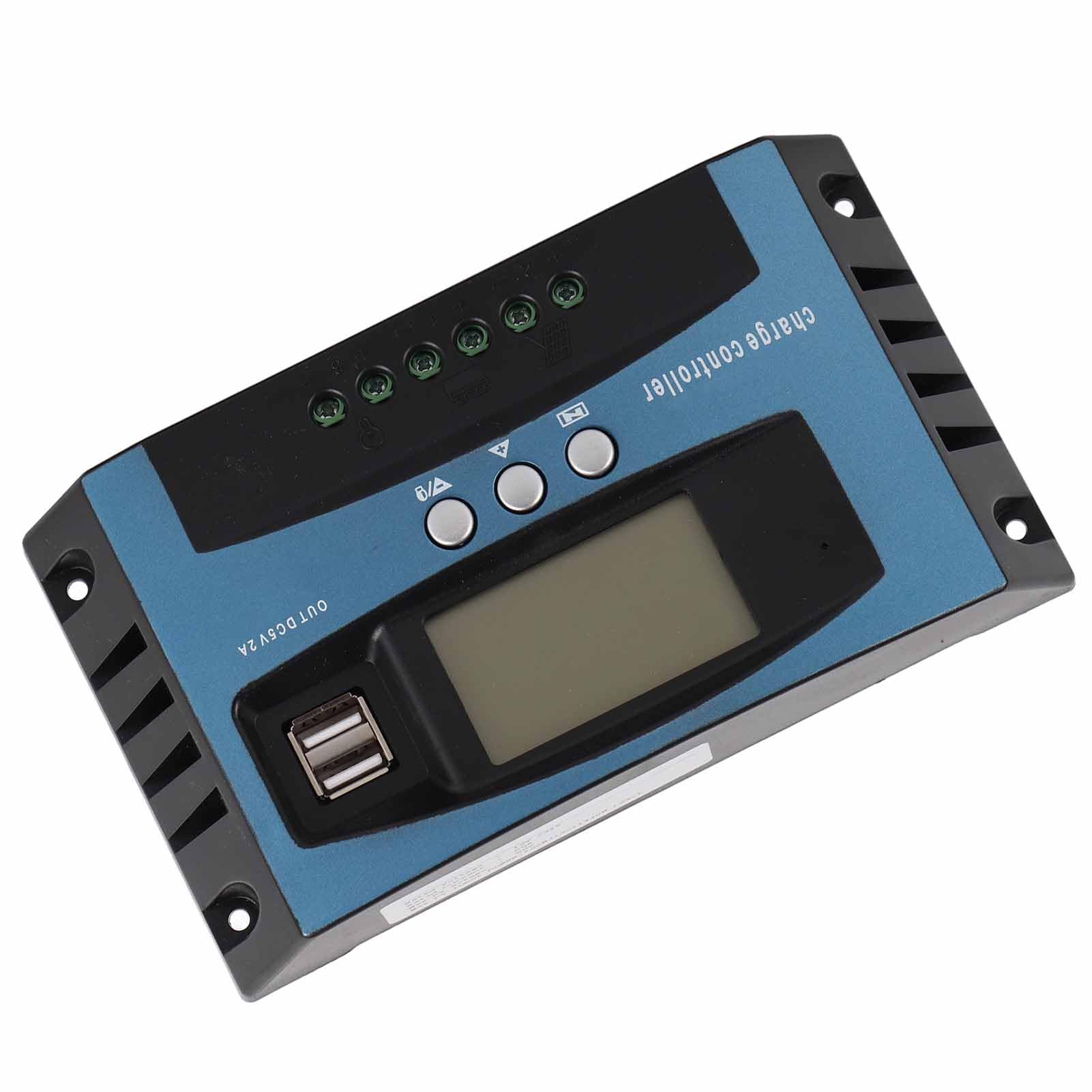 Regolatore di carica solare 40A Scarica 10A 12V 24V Identificazione automatica intelligente Regolatore pannello solare MPPT con doppia porta di uscita USB 5V 2.5A Display LCD (60A)