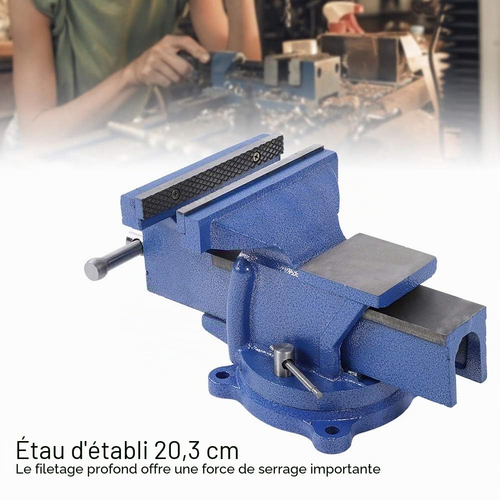 Étau Antidérapant pour Établi de Table, Antirouille, pour Perceuse et Travail du Bois, 40 x 19 x 20 cm