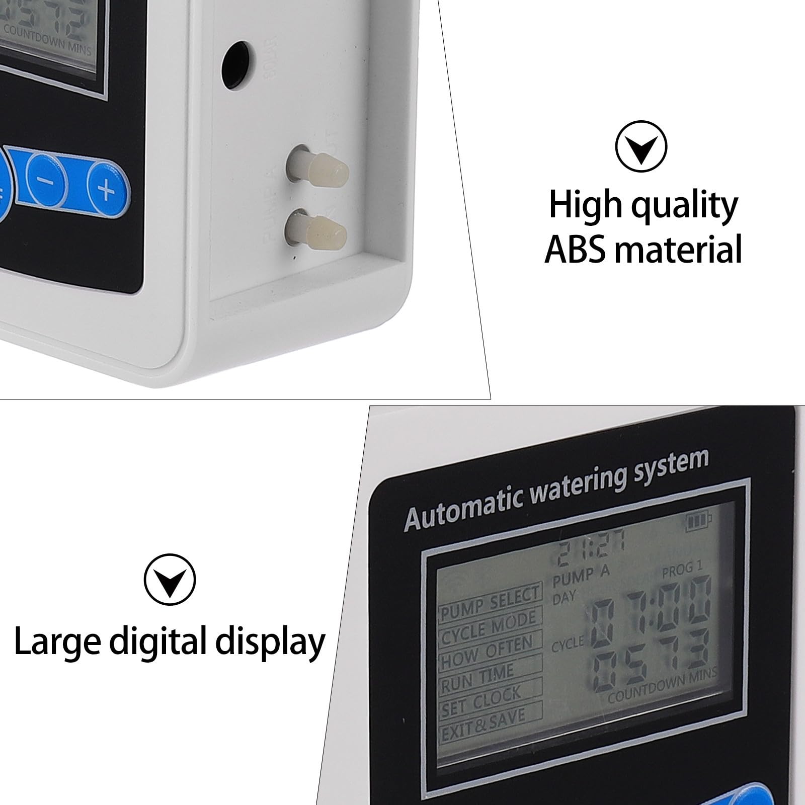 Timer Irrigazione Giardino Doppia Pompa Pi67 per Fiori, Display Digitale