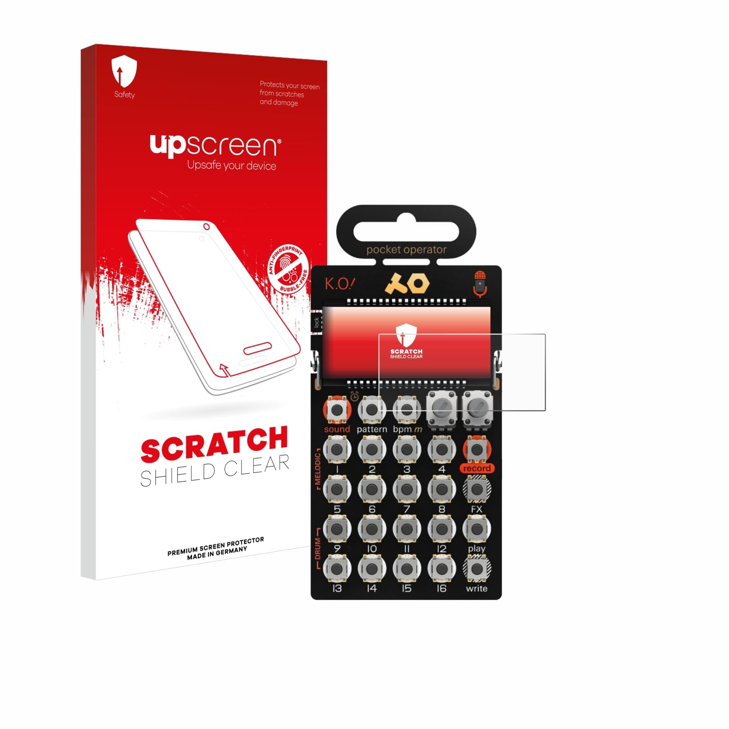 upscreen Scratch Shield Screen Protector compatible with Teenage Engineering PO-33 K.O! - HD-Clear, Anti-Fingerprint