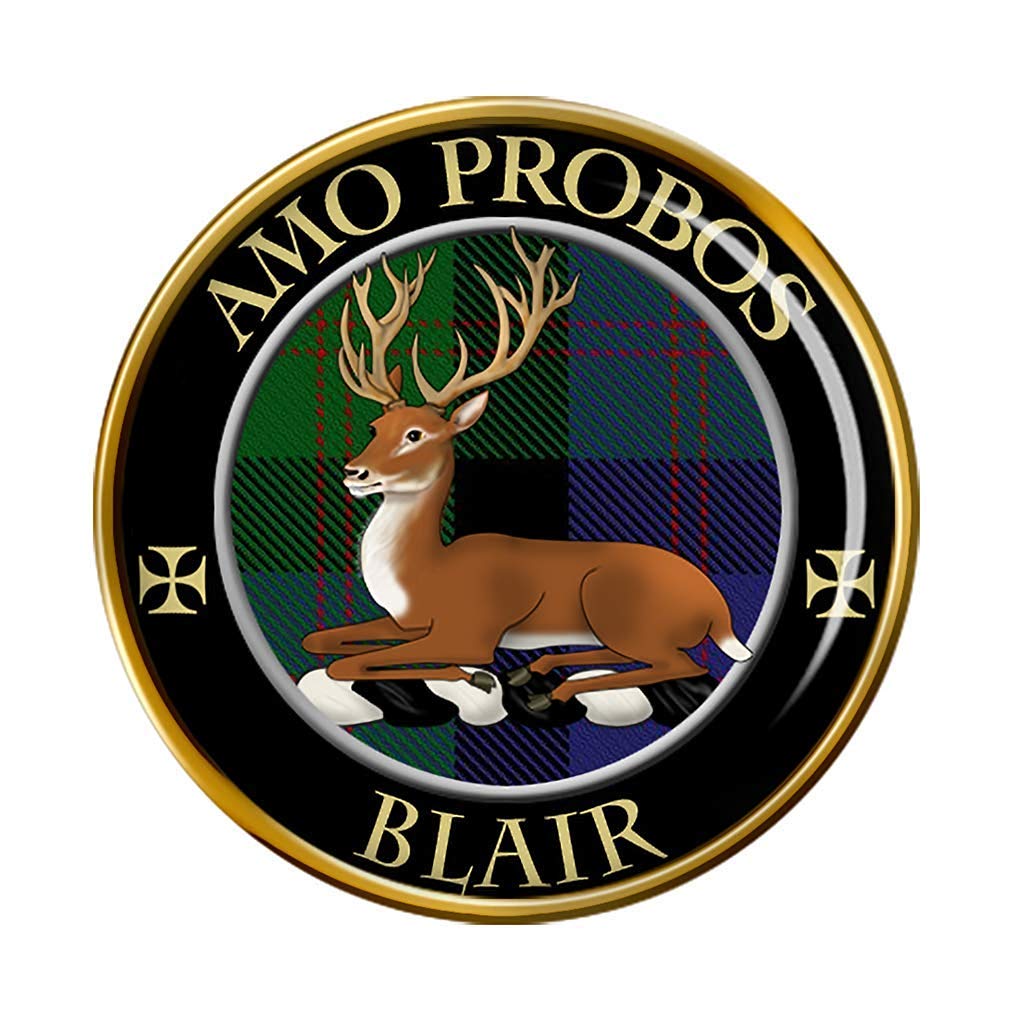 Family-Crests.com Men's Gold Blair Scottish Clan Pin Badge