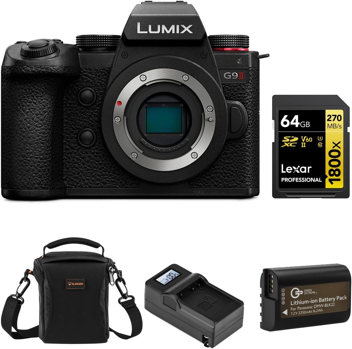 Panasonic Lumix G9 II Mirrorless Camera Bundle with 4K Video