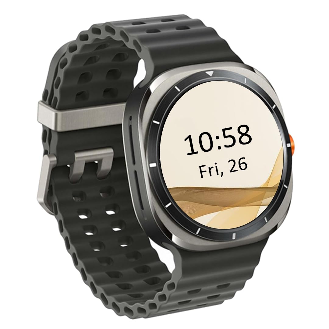 Samsung Galaxy Watch Ultra 47mm, LTE, with Upto 100h Battery | 3nm Processor | Dual GPS | Quick Button/Siren | Sapphire Glass & Titanium | 10ATM & IP68 | BP & ECG Monitor |Energy Score & Ages, Silver