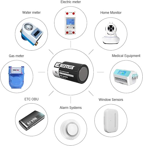 Miniatura 8 de EEMB 50PACK ER26500 C Tamaño 3.6V Batería de litio 9000mAh Li-SOCL de alta capacidad Batería no recargable LS26500 SB-C01 TL-2200 para monitor de