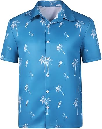 SIDNOR Jason Cosplay GTA Costume Jason Shirt Blue Jacket Printed Hawaii T-Shirt Adult Mens GTA Halloween Outfits