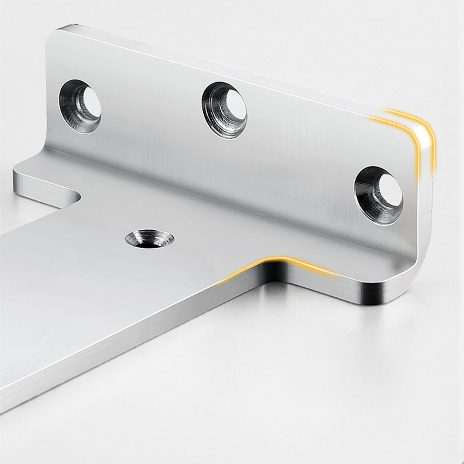2 Pezzi Staffa per Mensola Pesanti,Staffe Supporti per Mensole Galleggianti a Parete,Staffa Angolare in Acciaio Inox,Reggimensola a L per Mensole,Libreria,con Viti,Argento (296mm)