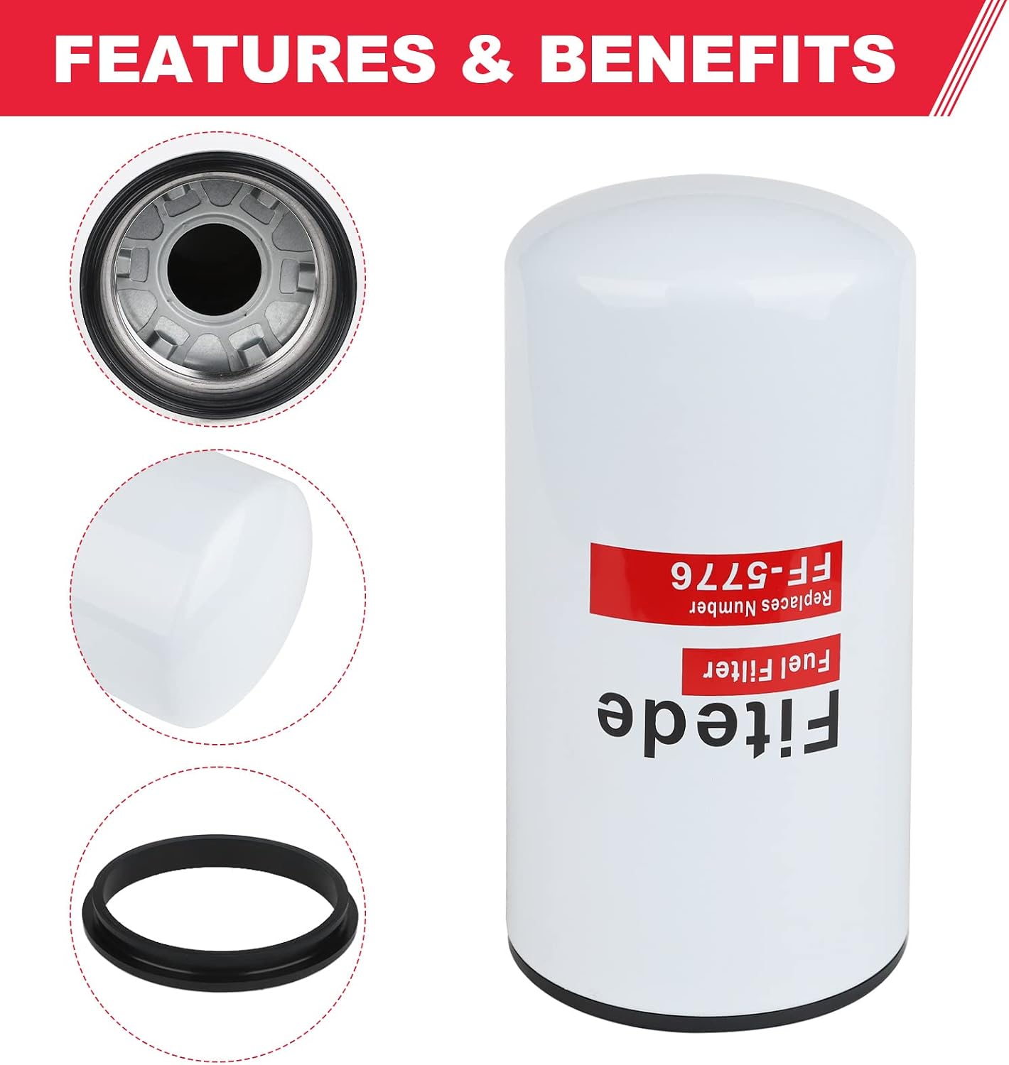 FF5776 Fuel Filter for Cummins ISX ISX15 11.9L 15L 16L Diesel Engine Filter Replaces# FF5776 2864993 2893612