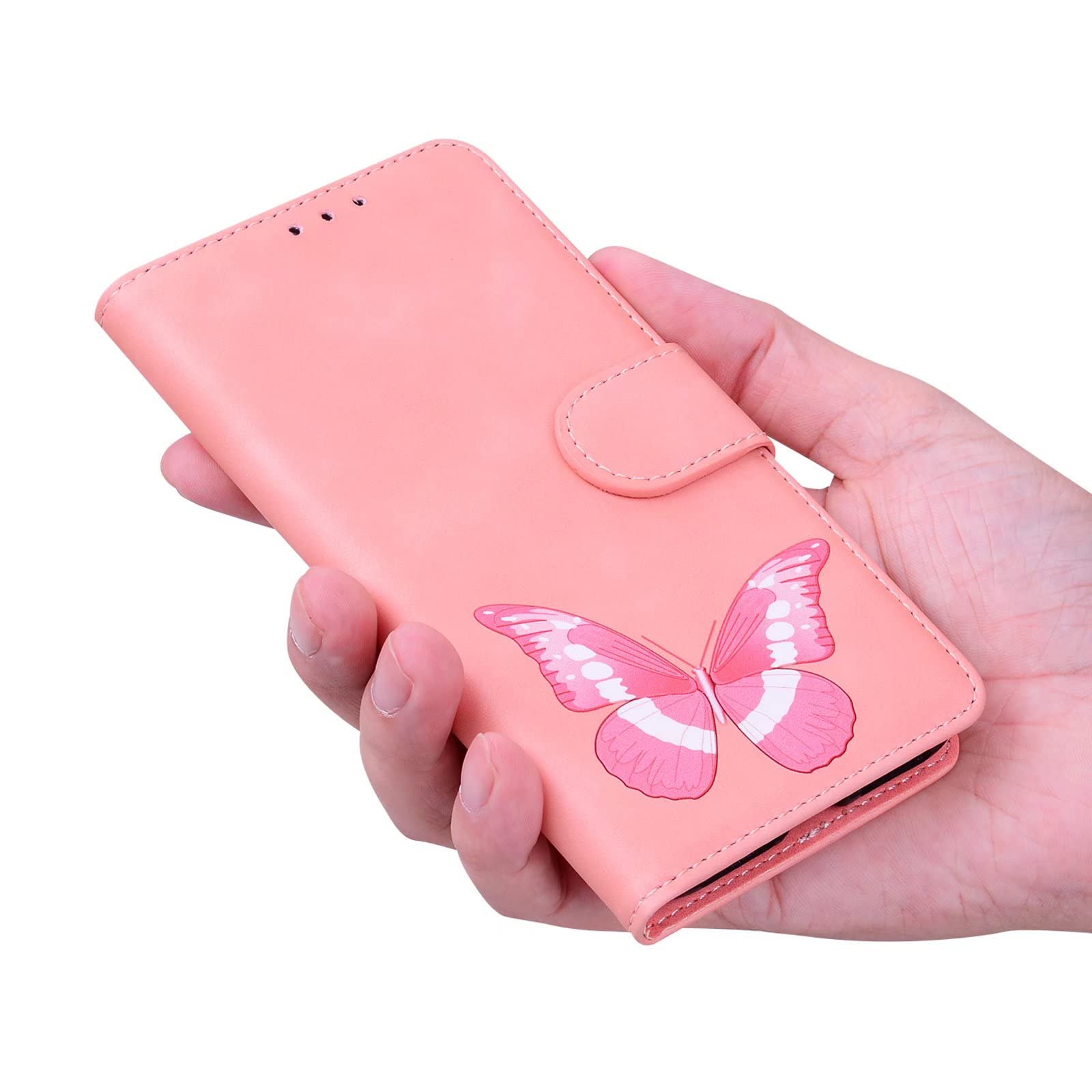 KEYYO Custodia Folio per Oppo A96 / Oppo A76 / Oppo A36, Cover in PU/TPU Pelle Flip Portafoglio con Contanti e Schede Slot, Telefono Case Custodie - Rosa