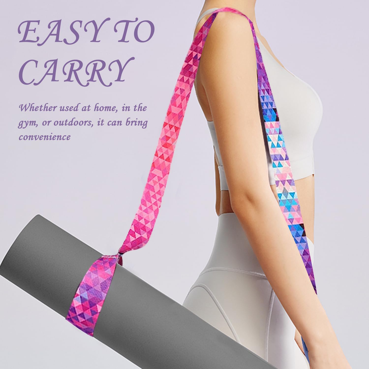 GTYHH Lot De 2 Sangles De Yoga Extensibles Et Réglables – 150 X 3,8 Cm, Polyester, Pour Transport Et étirements