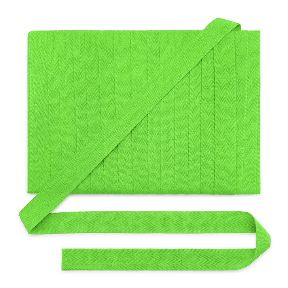 Jamsinmu Cotton Webbing Bias Tape 20 mm, Cotton Webbing Fish Gration Cotton Twill Ribbon, Craft Ribbons for Sewing On, Light Green C207, 22 Yards — image 1