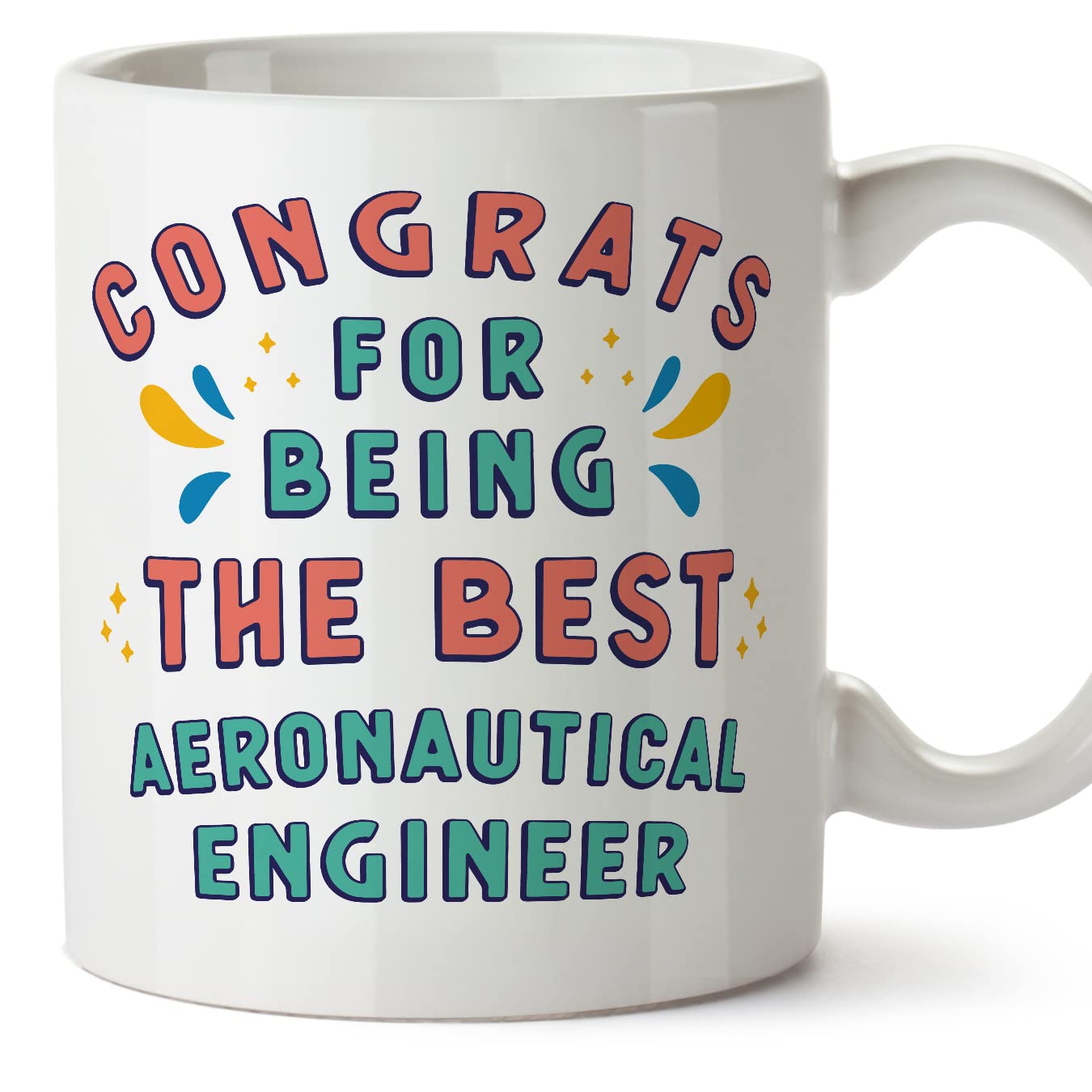 MUGFFINS Aeronautical Engineer Mug - in English - Congrats for Being The Best - Funny Gift for Colleagues - Ceramic 11oz Mug