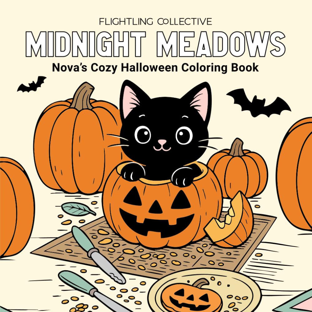 Midnight Meadows: Nova’s Cozy Halloween Coloring Book (Nova's Cozy Coloring Adventures)