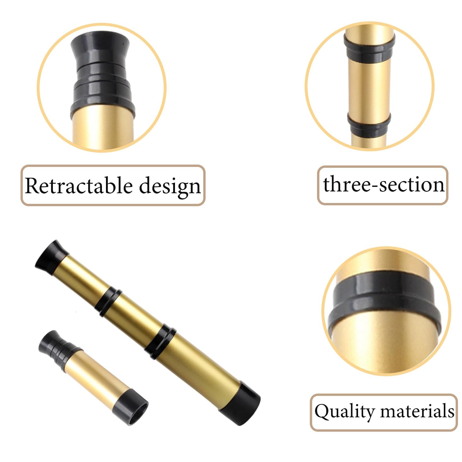 Pirate Telescope for Men and Women Pirate Accessories Prop Telescopes Toy Telescope - Image 3