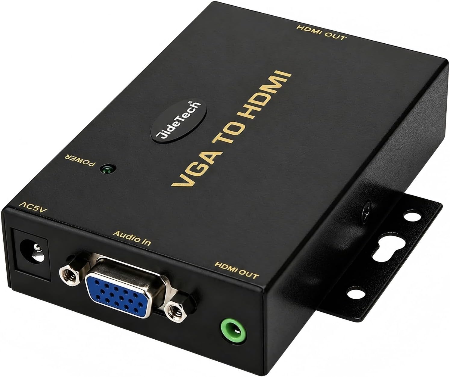 - JideTech VGA to HDMI Converter with Audio, 1080P Full HD Adapter with 3.5mm Audio Jack, Plug & Play VGA to HDMI Converter for PC, Laptop, Desktop, Monitor, Projector, TV