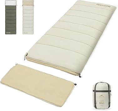 Naturehike Camping Sleeping Bag for Adults, 36/54℉, Spliceable Double Sleeping Bag 3 Seasons, Lightweight