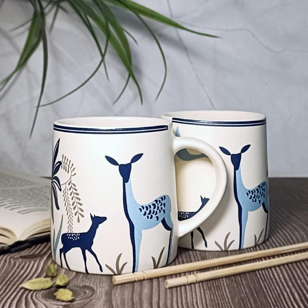 AMAZECART Coffee/Milk Mug 250ML for Drinking Hot Beverages (Set of 2)
