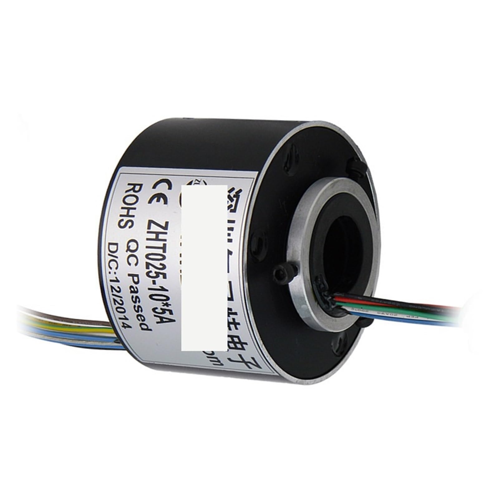 Bague collectrice conductrice traversante ouverture 25 mm 10 circuits 5 A