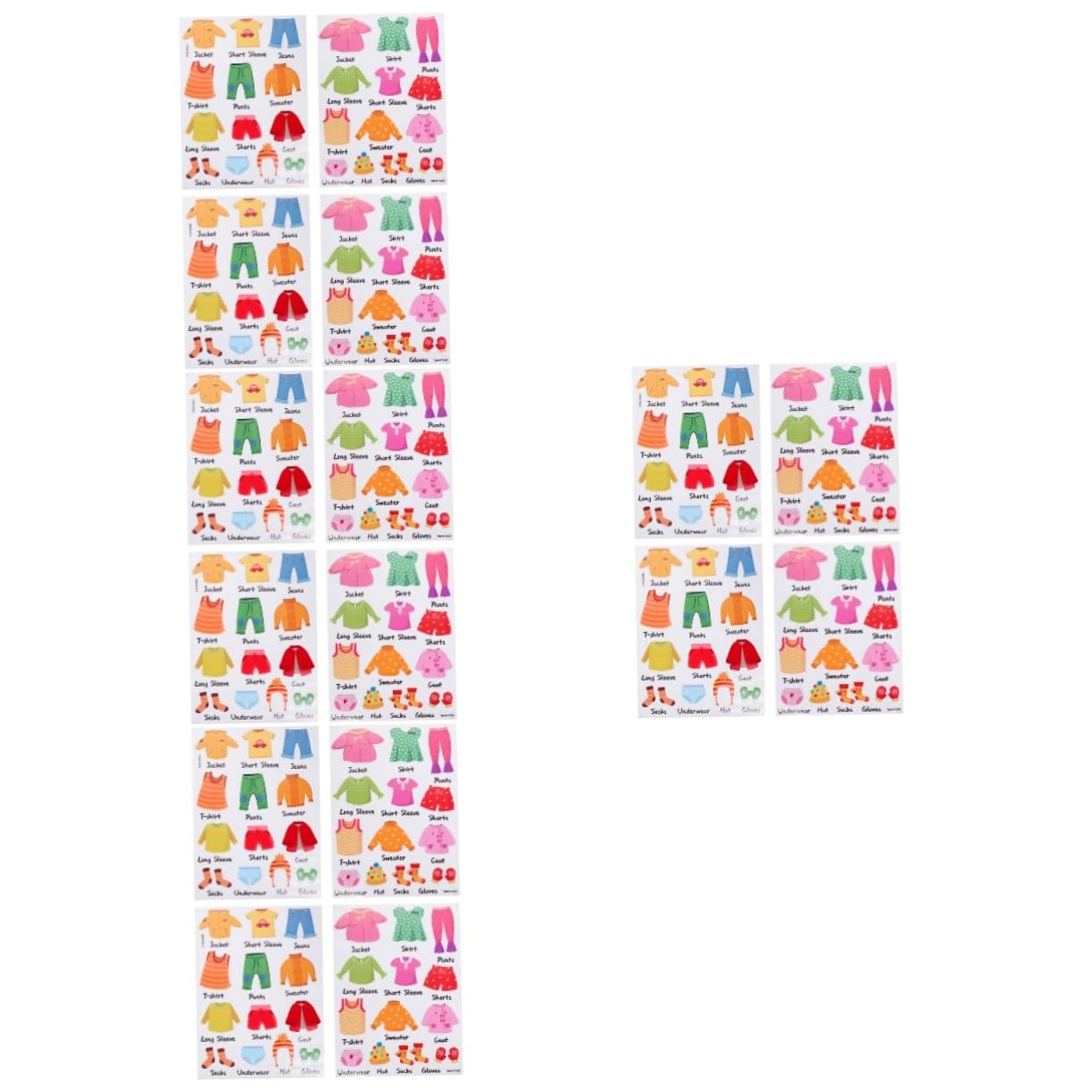 UPKOCH 8 Set Adesivi per Classificazione Abbigliamento Etichette per Decorativo e Organizzazione per Facile Applicare e Leggere