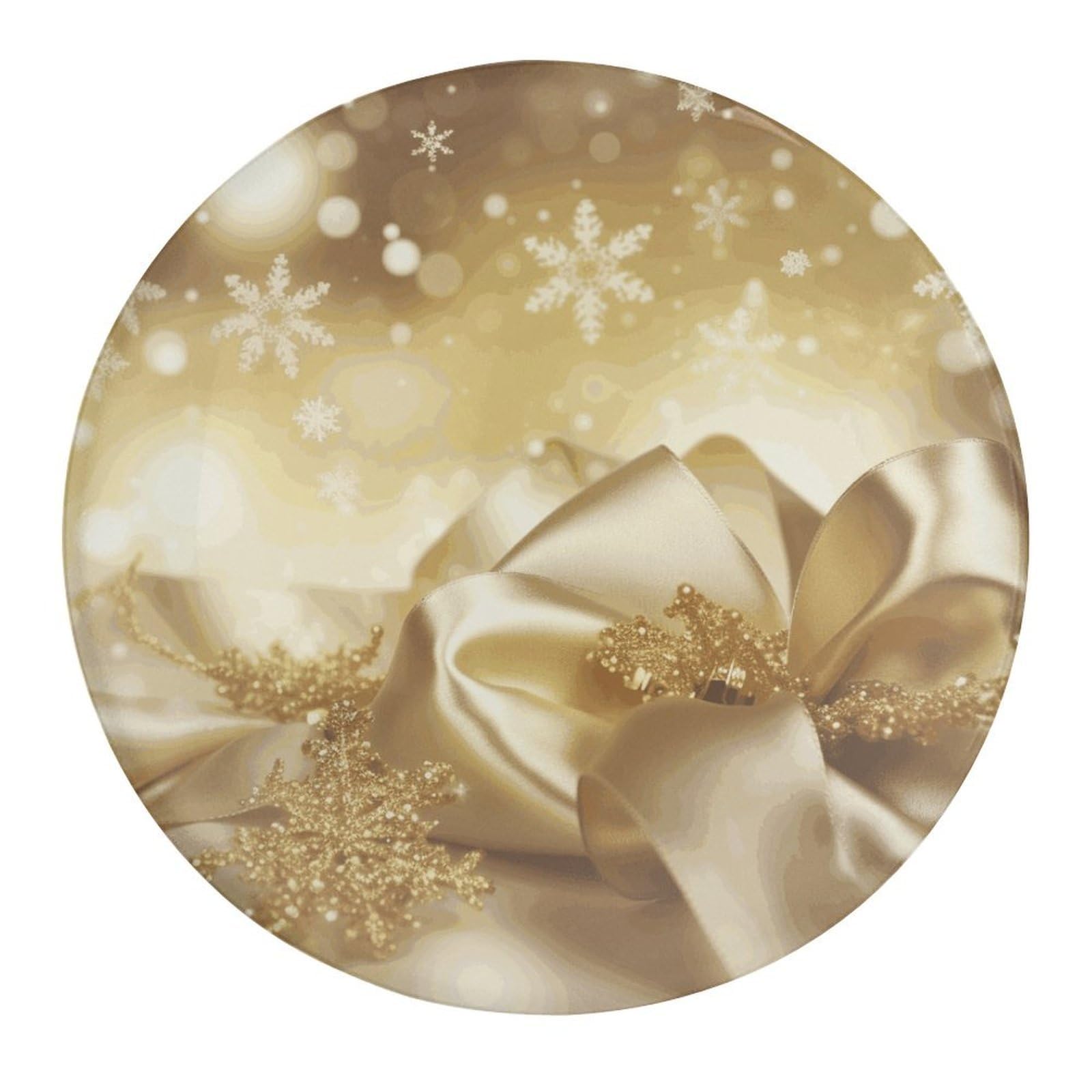 Fekiloot Style-28 Gold Silk Christmas Refrigerator Magnet Fridge Magnet4 Pcs