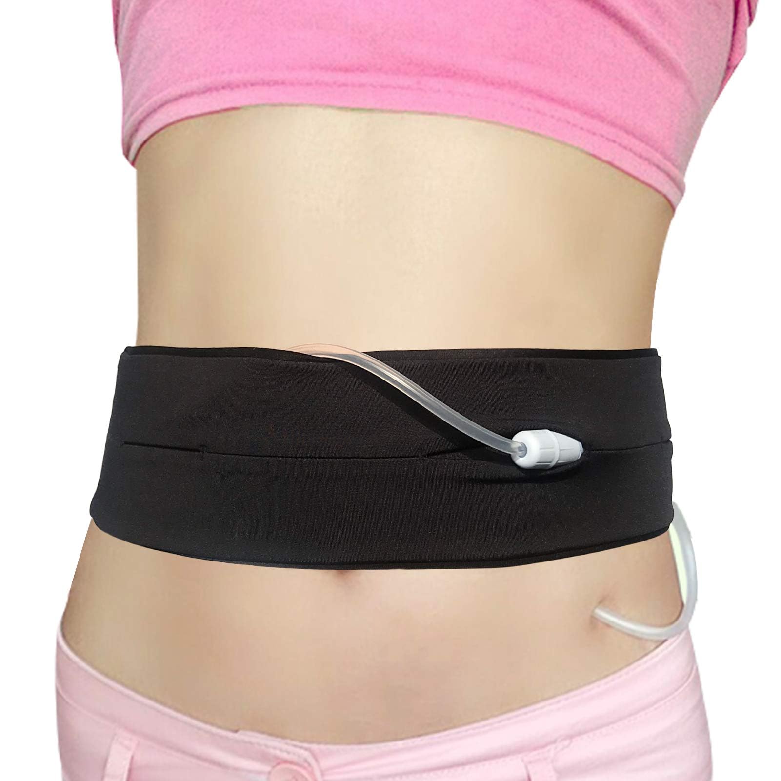 Sécurité sécurisée des Patients en Soins, Ceinture de dialyse péritonéale, Support de cathéter PD avec Fentes, Sac Banane, Tube d'alimentation, Tube G, Accessoires PEG (2 pièces),L