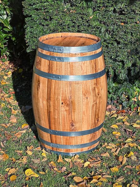 Tonneau en châtaignier de 100 litres Nouveau - huilé (fermé/Table)