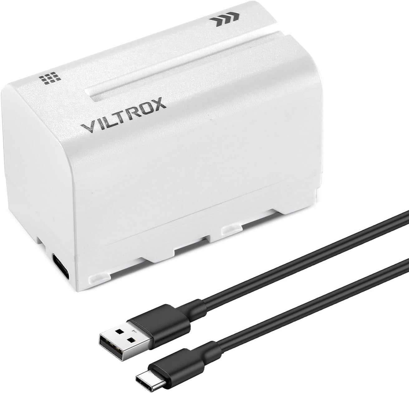 VILTROX NP-F750 Li-ion Battery 1 Pack (4400mAh), Replacement for Sony NP-F550 F570 F750 F770 F950 F960 F970, Compatible with LED Light/Monitor/Ring Light, Type-C Input (Not for Camera)