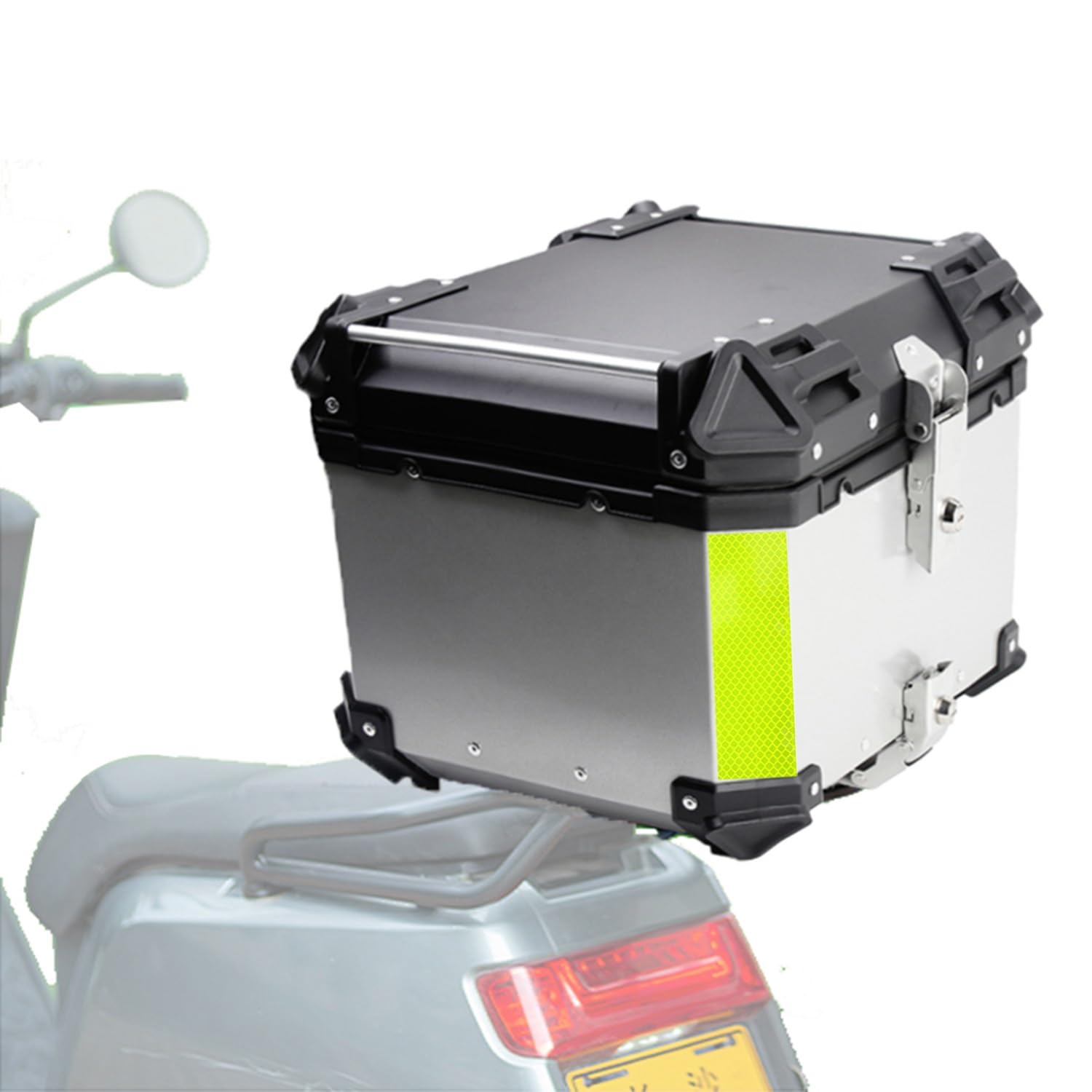 Top case moto étanche en aluminium de 65L pour une protection intégrale