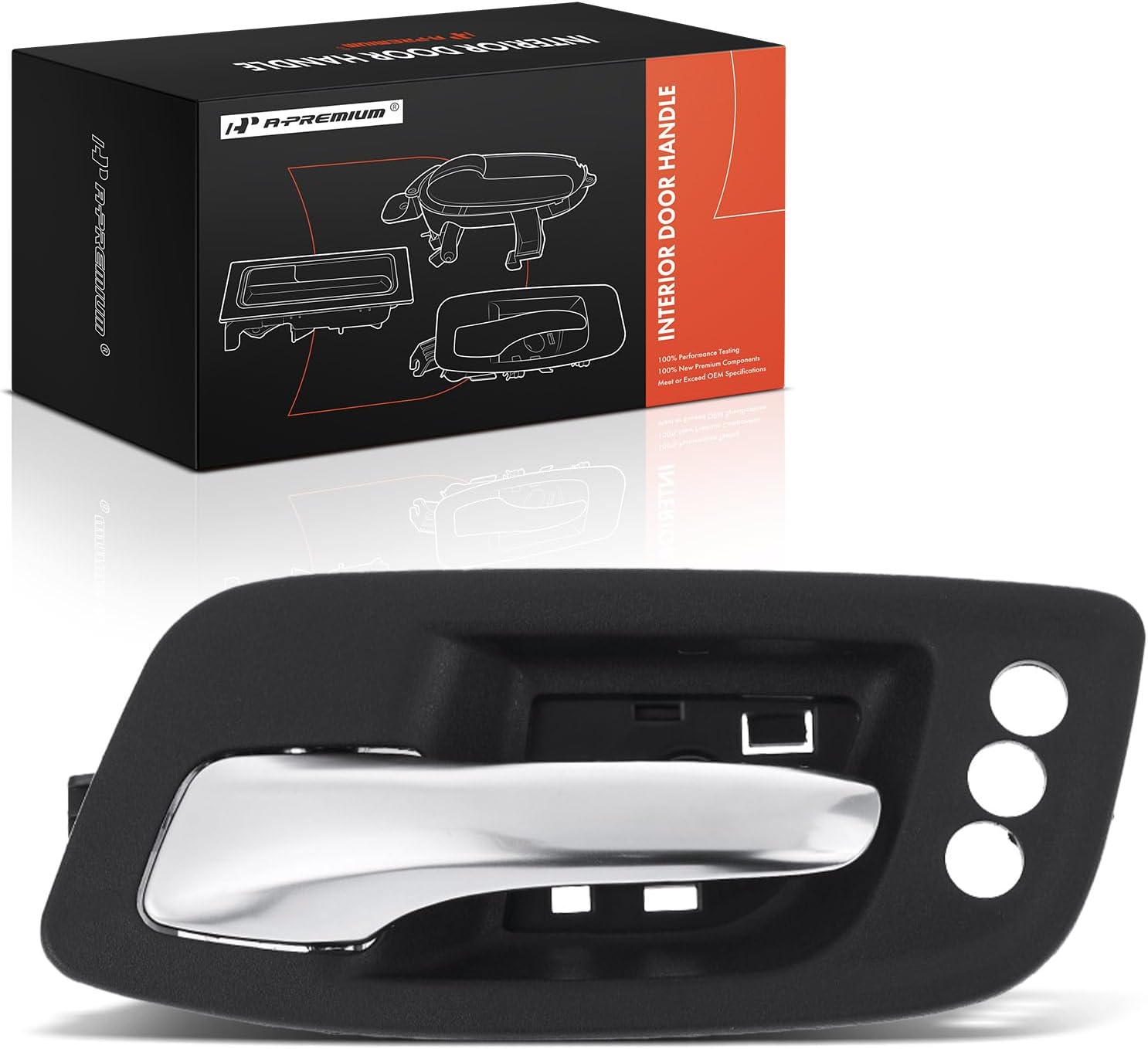 A-Premium Front Left Driver Side Interior Door Handle Compatible with Dodge Charger 2011-2014 & Chrysler 300 2011-2020, Black Housing with Silver Lever, Replace# 1TF57DX9AC