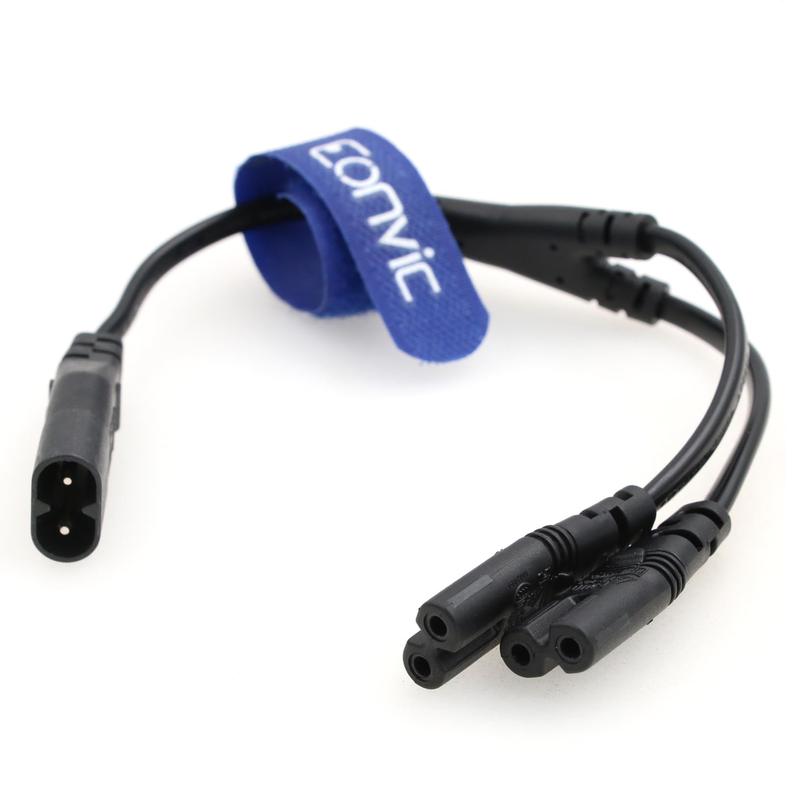 Strhowill Cable Divisor Polarizado De 2 Clavijas 18AWG NEMA 1-15P A Doble IEC320 C7, 2 Salidas Macho A Doble Figura 8 Hembra, Cable De Alimentación De CA De 1 En 2 Salidas (recto
