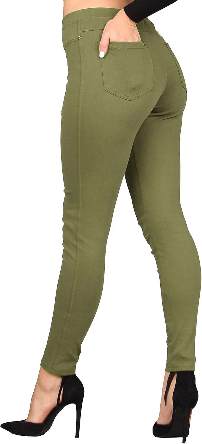 Lildy Women's Denim Jeggings, Stretchable Cotton Blend - Image 2