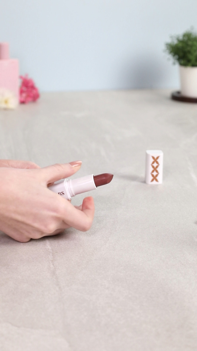 Image of Just Herbs Ayurvedic Lipsticks Half size