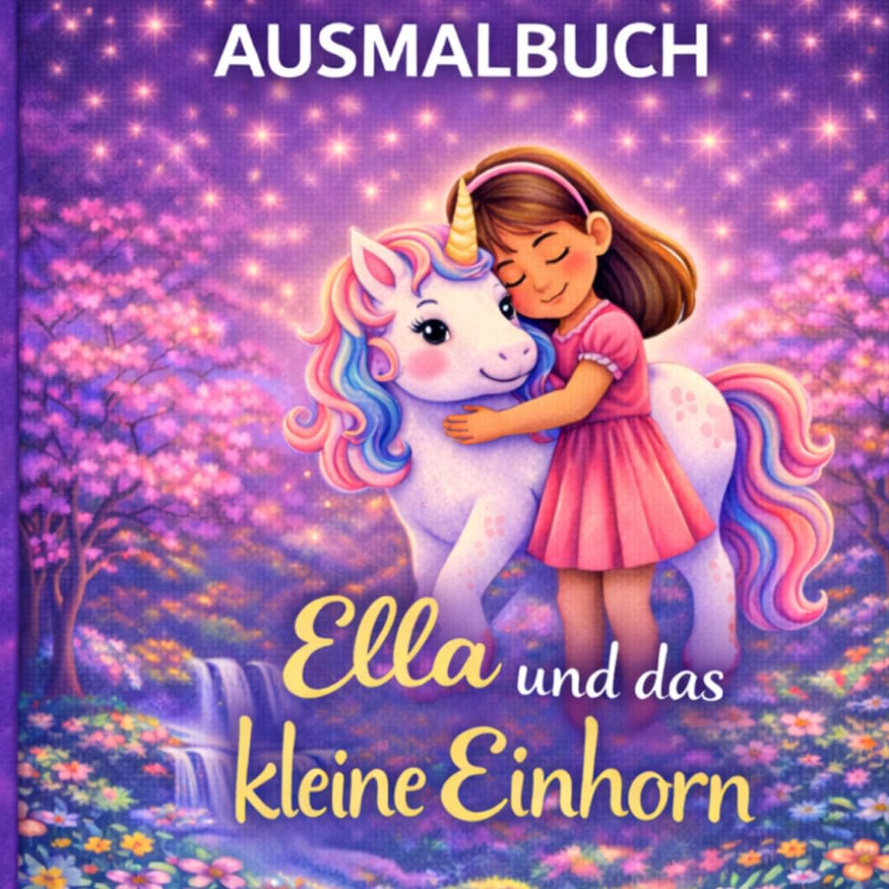 Ella und das kleine Einhorn: Magisches Ausmalbuch für Kinder