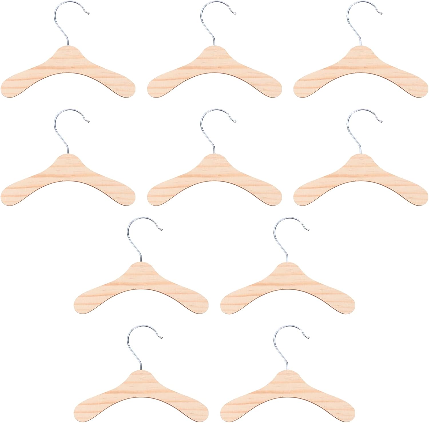 10pcs Wood Standard Hangers Dog Clothes Hangers Durable
