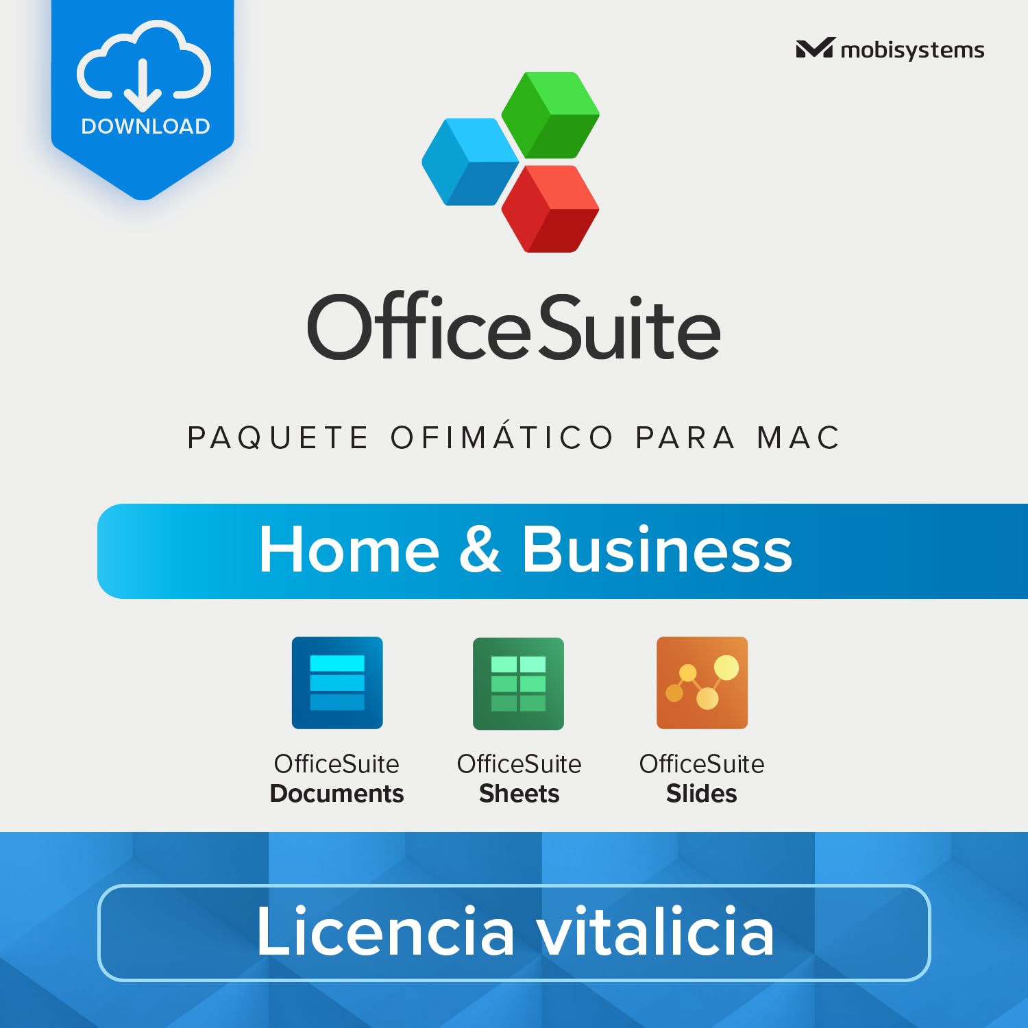 OfficeSuite Home & Business para MAC - Licencia de por vida - Paquete Office para macOS - 1 Dispositivo, 1 Usuario
