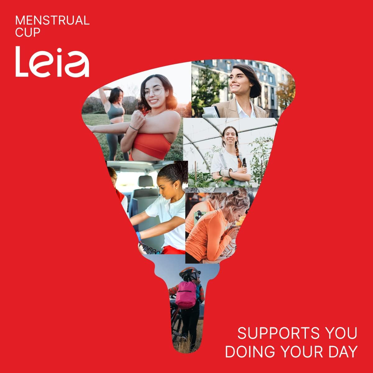 Leia Soft Menstrual Cup with Metal Carrying Case | OB/GYN Designed | Low Cervix | Firm Rim | Muscle Support | Cups for Teens | Compact | for Beginners | BPA-Free (Small)
