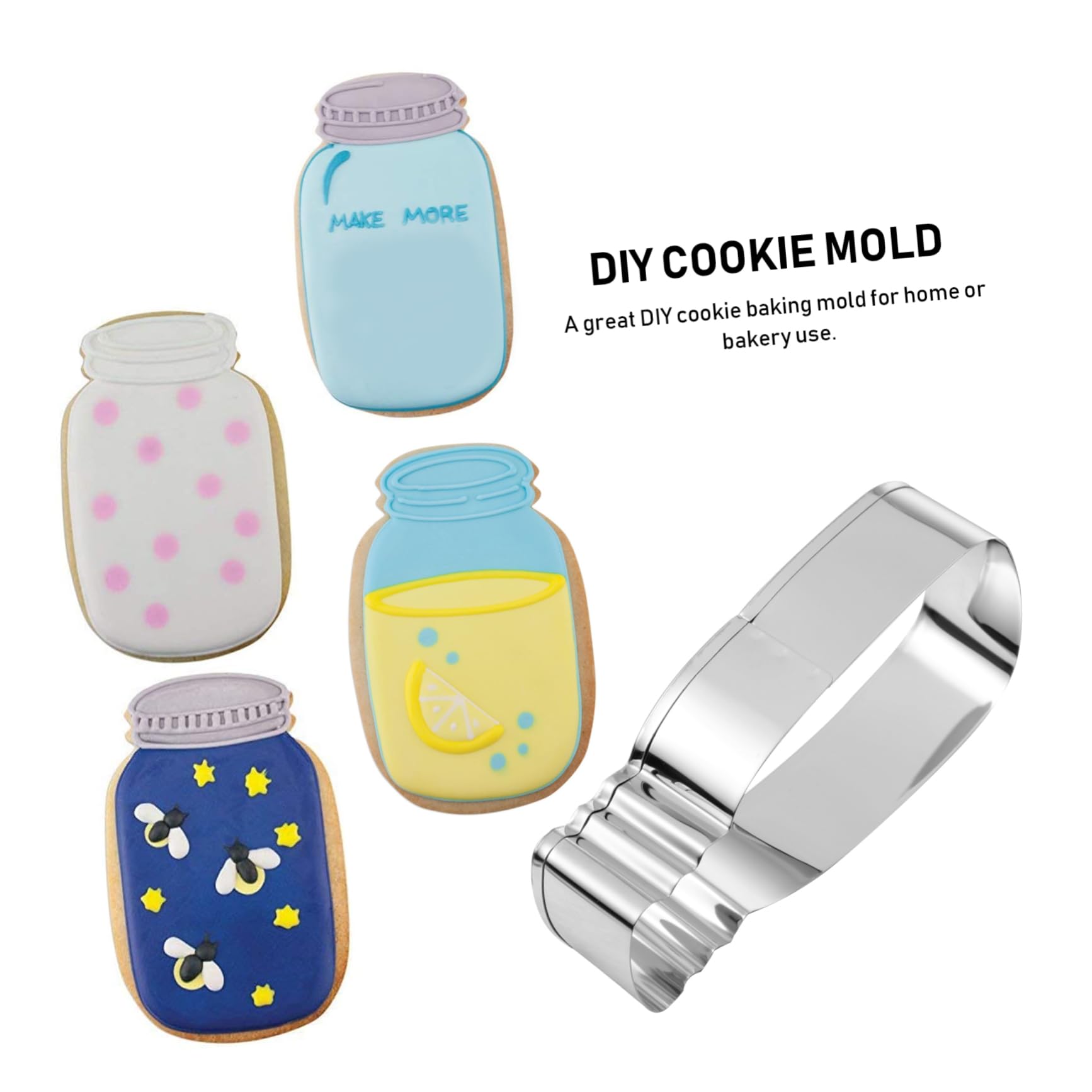 Ciieeo 20piezas Moldes De Galletas Inoxidable Forma De Botella De Leche Utensilios De Repostería Prácticos Para Hornear Galletas