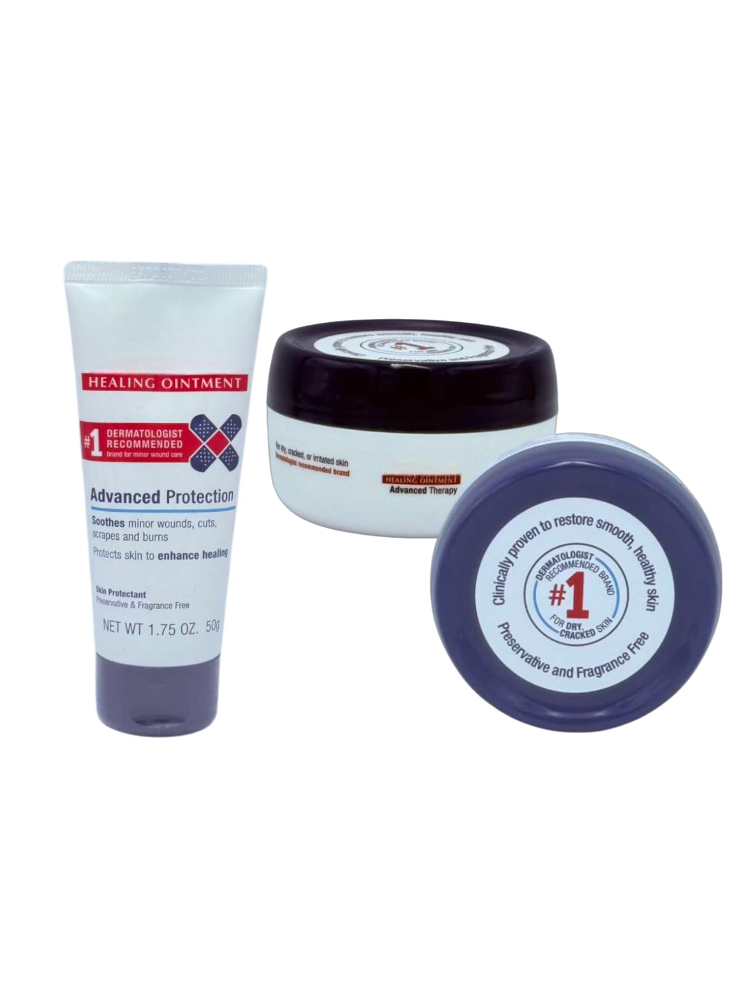 Healing Ointment Aq Travel Home Set 2 8 oz Jar 1 75 oz Tube - Advanced Therapy for