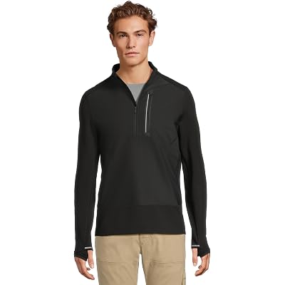 Мужская рубашка Smartwool Active Fleece Wind 1/2 Zip black