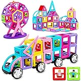 Einzigartige rosa Blöcke, die Spaß machen:[Hier ist ein großes rosa Magnetbaustein-Kit in einer großen und hellen Geschenkbox mit 138 PC-Bewertungen, einschließlich Cartoon-Bösewichten, Bögen, Riesenrädern, Aufklebern und Aufbewahrungstaschen usw. Wunderschöne Burgen, Riesenräder, Leuchttürme, Autos, Flugzeuge, Tiere, über 100 verschiedene Kombinationen werden von unseren cleveren Mädchen und Jungen hergestellt!]