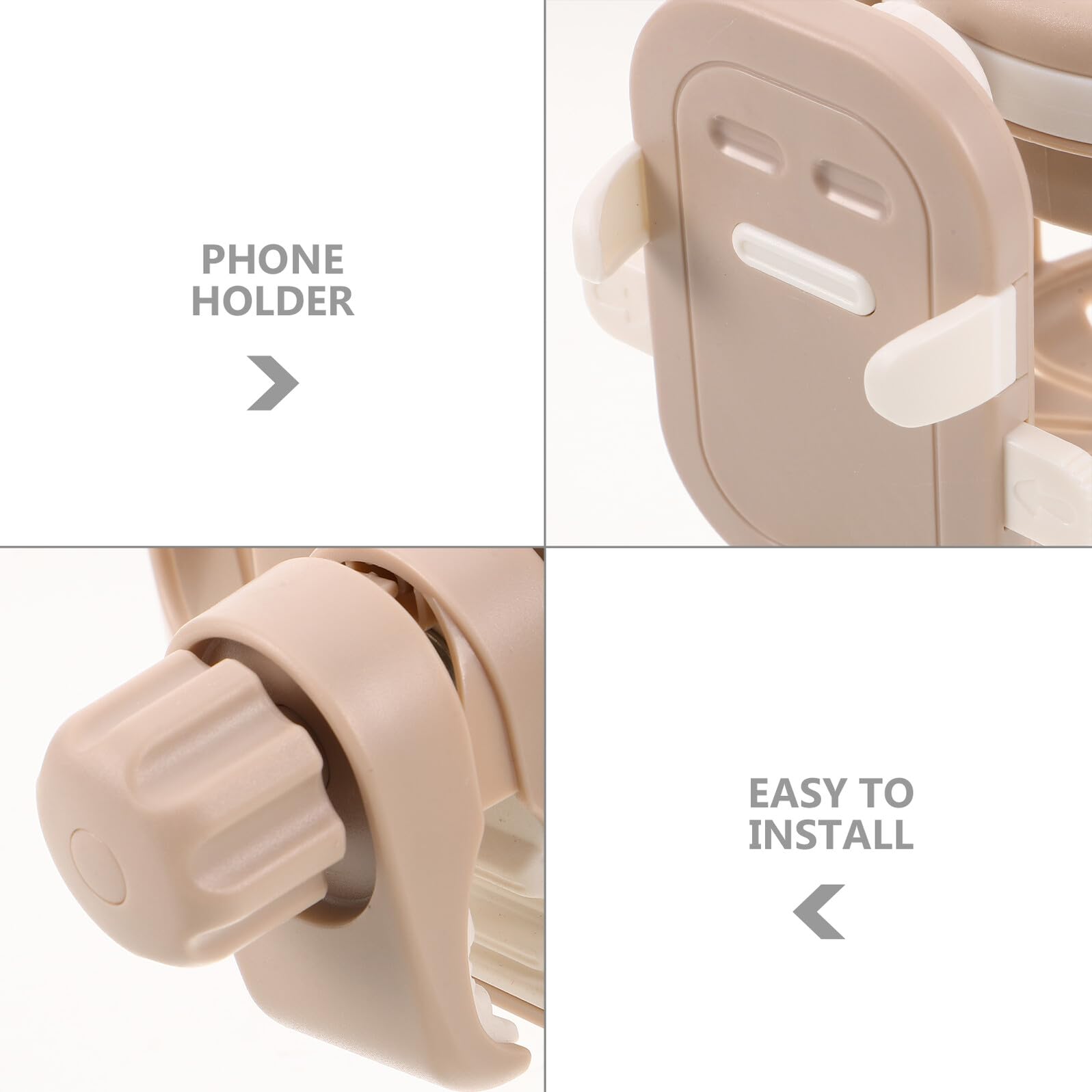 HANABASS Supporto Porta Bicchieri e Telefono per Passeggino Accessorio Resistente in Plastica Fissaggio Compatibile Carrozzine e Scooter per Uscite e Viaggi