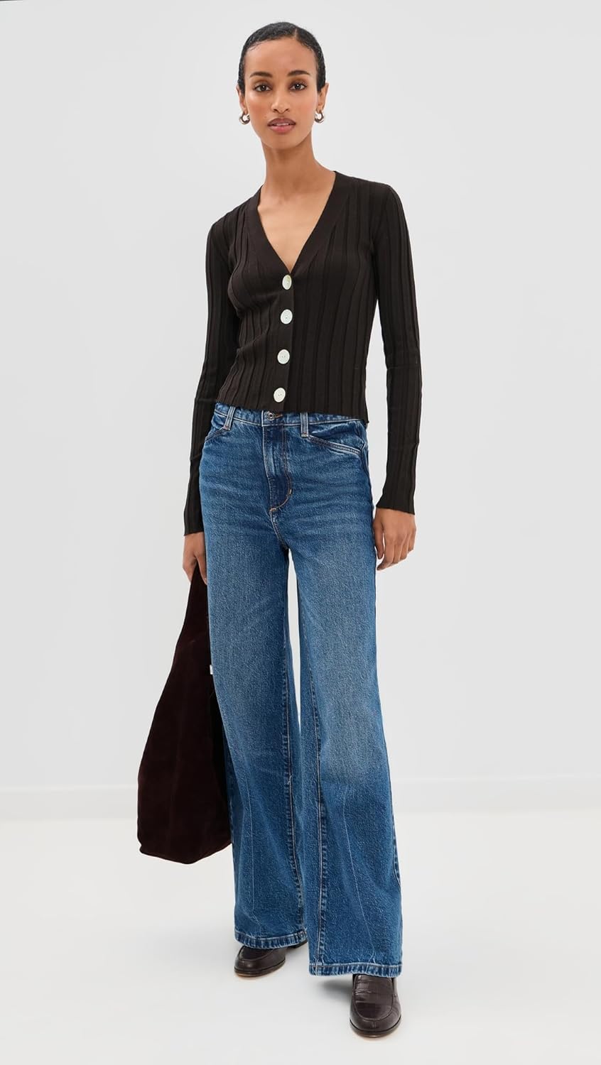 Madewell Women's Ribbed V Neck Cardigan - Image 5