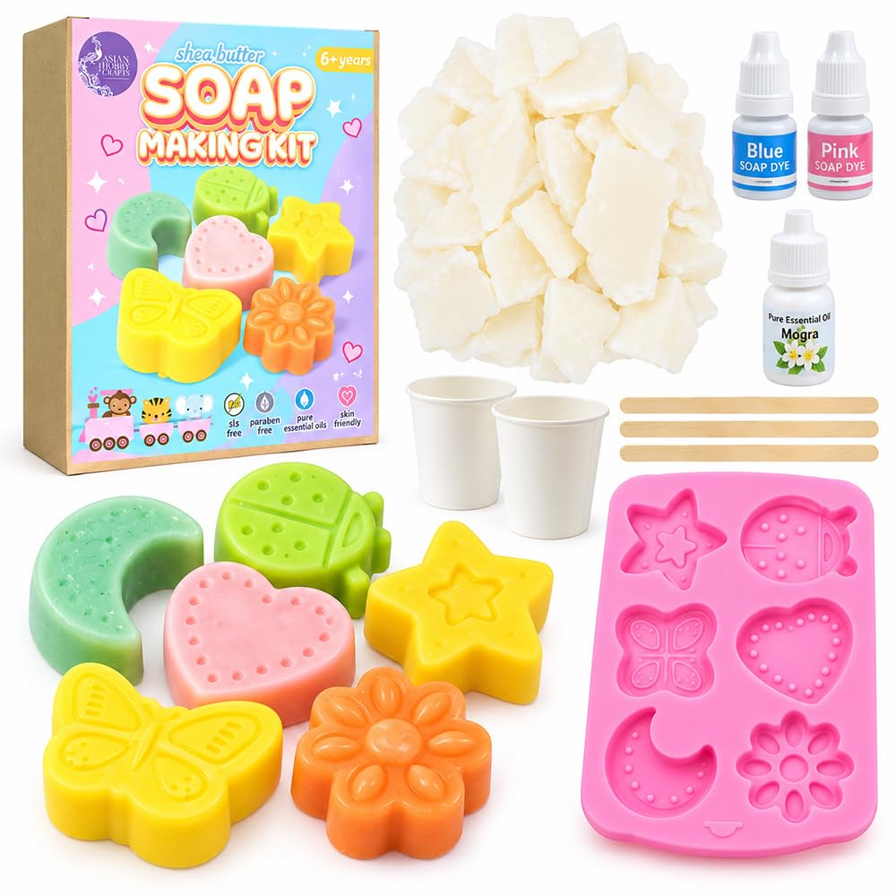 Asian Hobby Crafts Floral Soap Making Kit for Kids – DIY Soap Craft & Activity with Silicone Molds, Natural Soap Base | STEM Science Learning Kit, Educational Hands-On Fun, Creative Birthday Gift for Boys & Girls Ages+-picture-25
