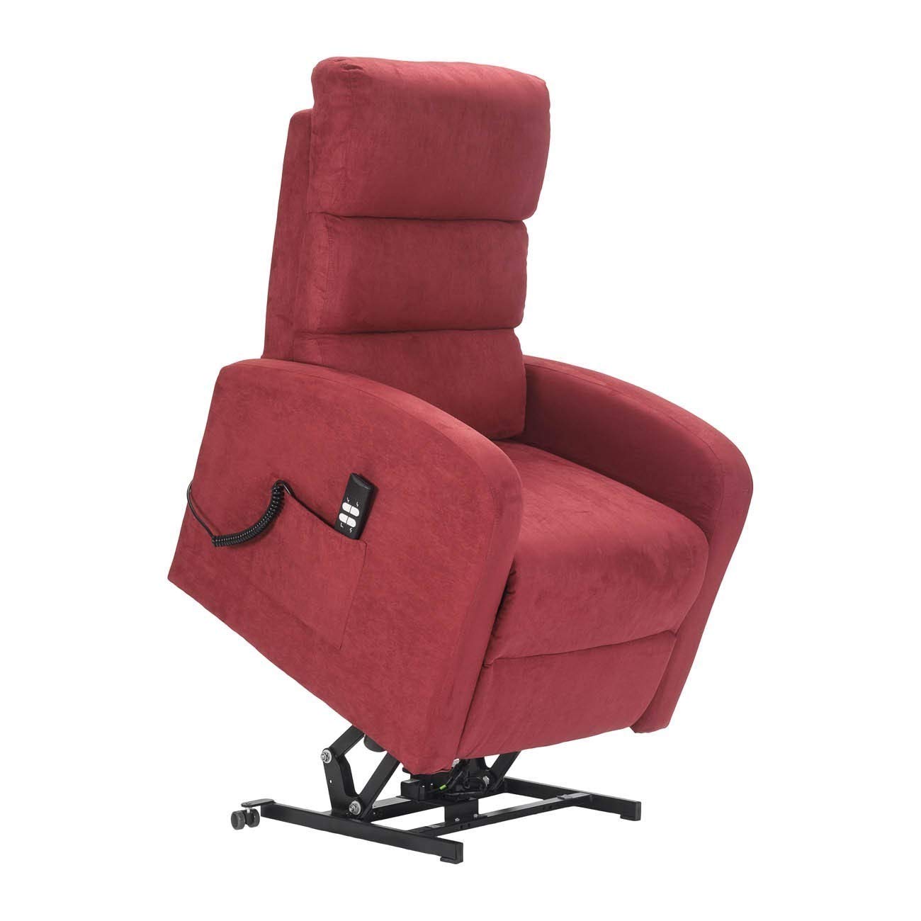 Mon Fauteuil Relax Jessica1 Fauteuil releveur inclinable Dispositif Médical kit 4 Roues siège à Micro-Ressorts Doux fauteuils électriques fauteuils de Relaxation Rouge