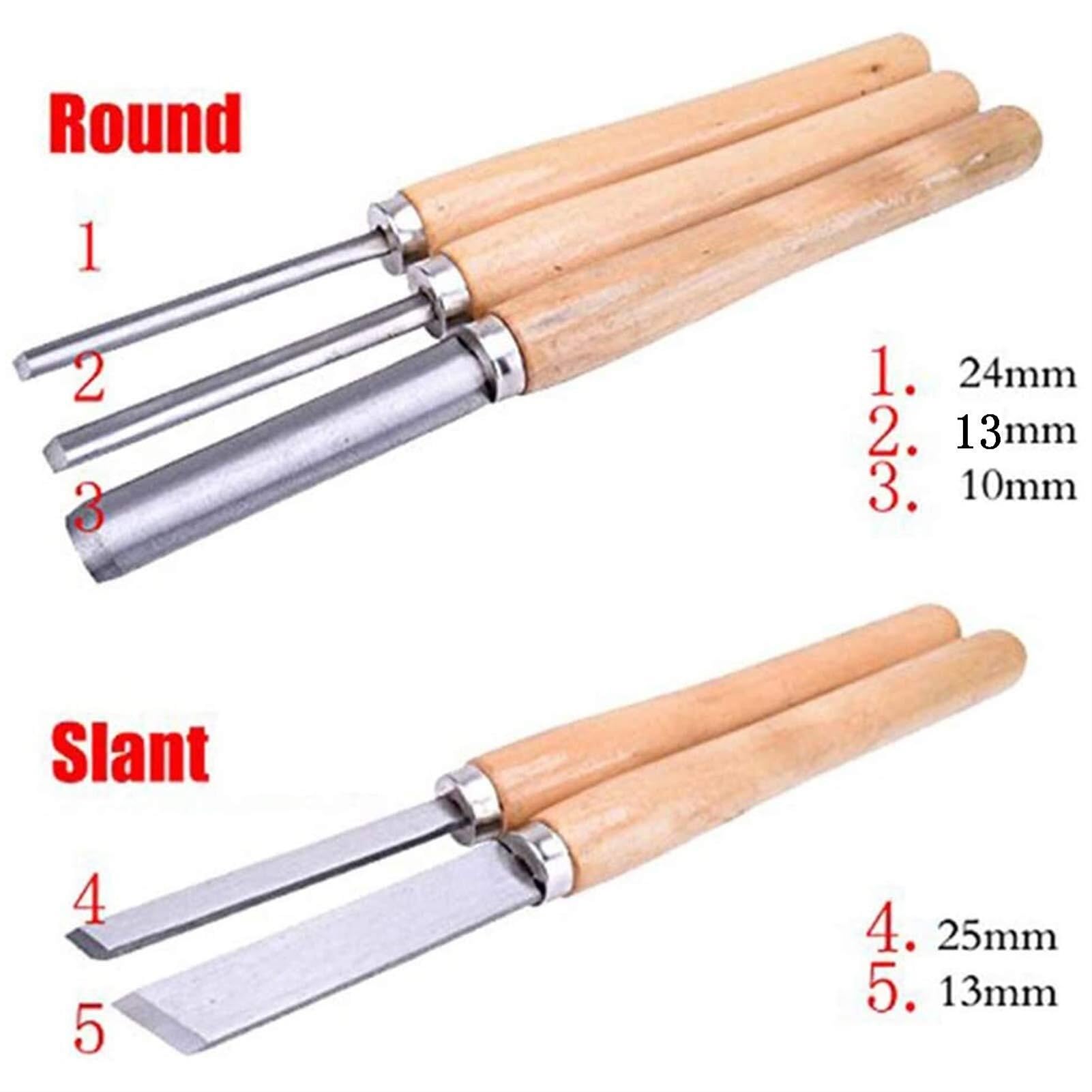 Herramientas for torneado de madera con 65 hojas de acero al manganeso, juego de torno Essentials de 8 piezas, juego de cinceles for torneado de madera for profesionales o aficionados al trabajo de la