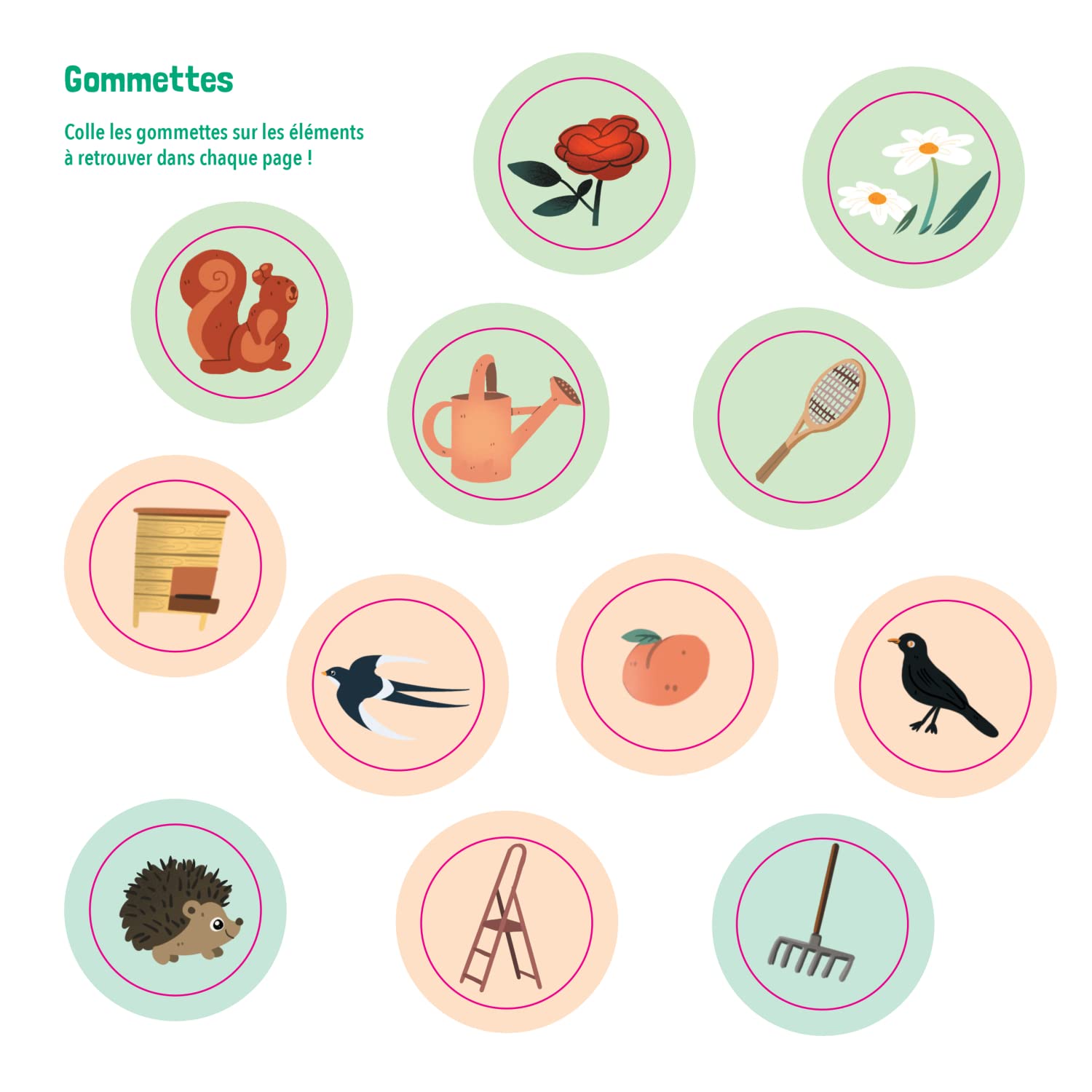 Mon tout premier cherche et trouve au jardin: Avec des gommettes